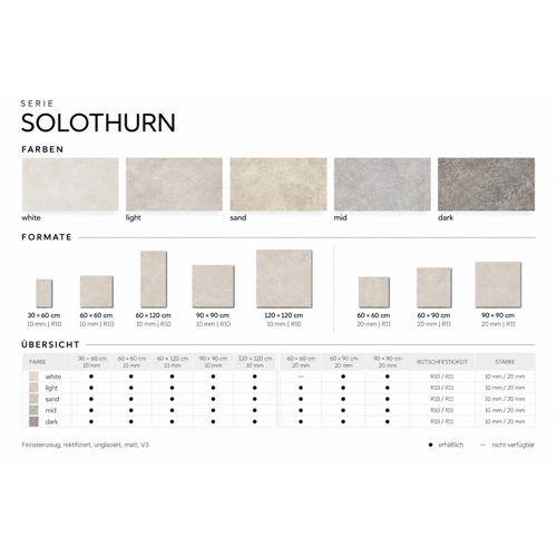 Solothurn Bodenplatte Sand 30x60x1 cm